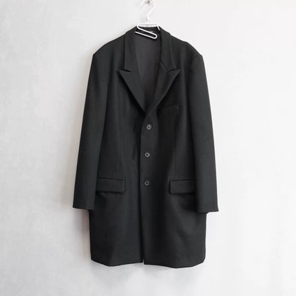 yohji yamamoto flannel long jacket