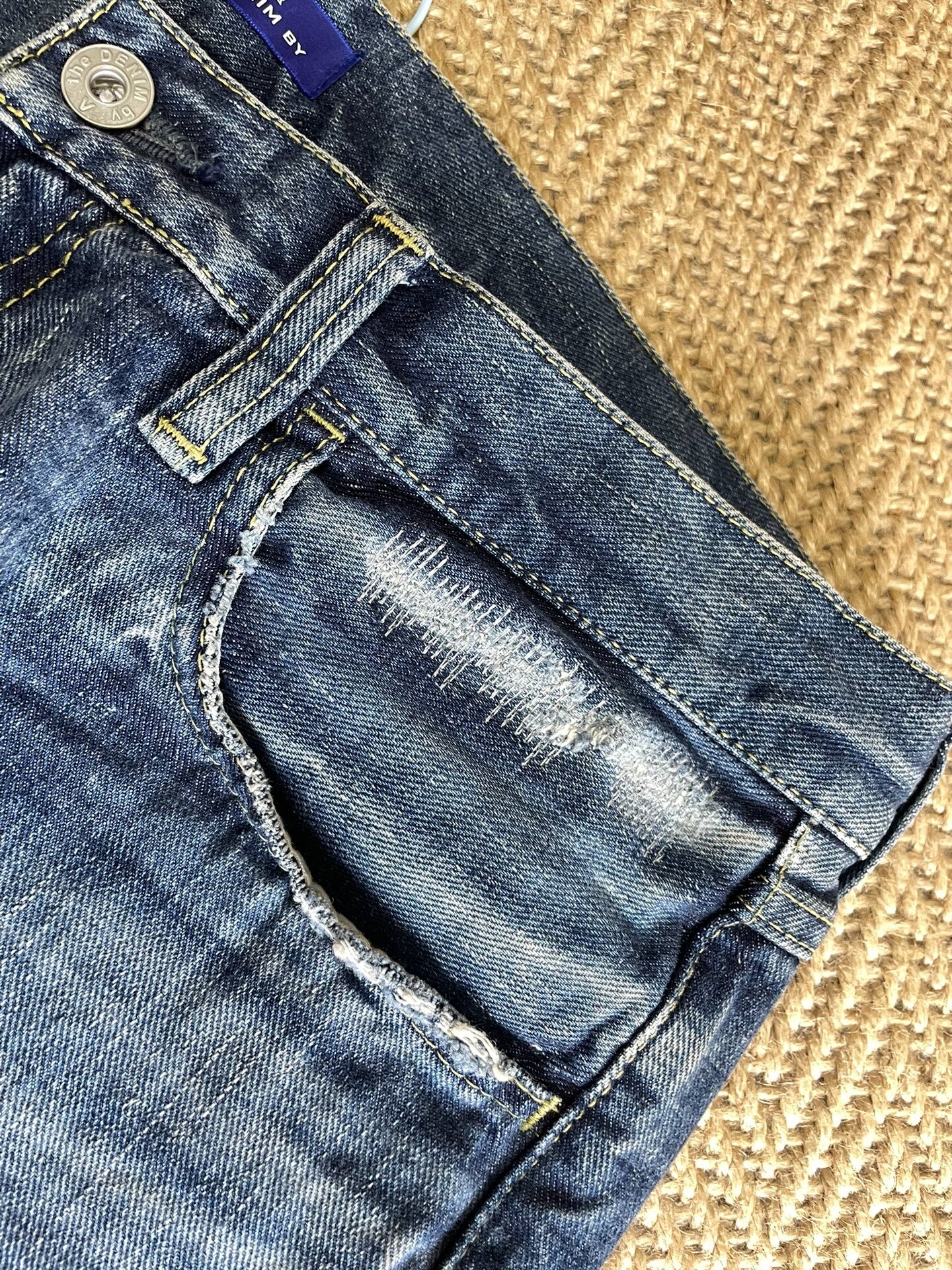 Vanquish Fragment Lightning Distressed Washed Denim