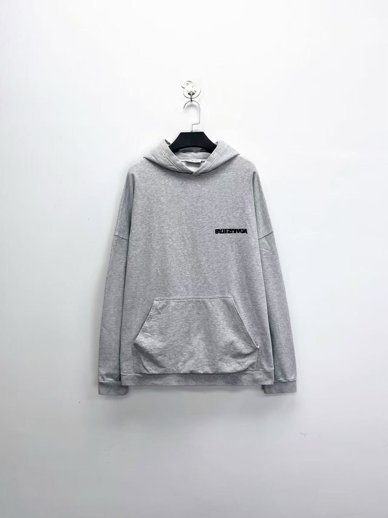 balenciaga gray logo hoodie unisex size 2