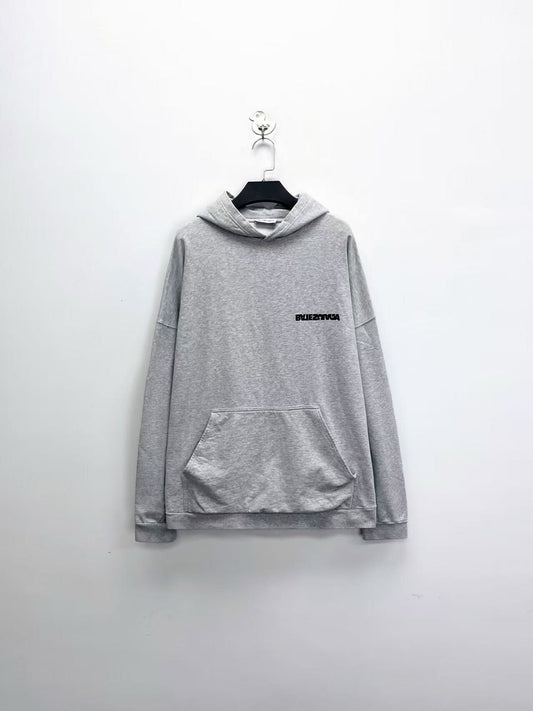balenciaga gray logo hoodie unisex size 2