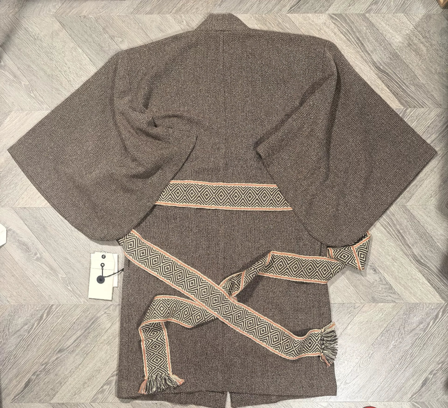 Visvim Yukata Coat Herringbone Silk Wool Blend