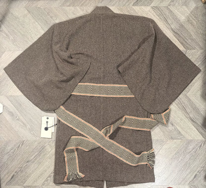 Visvim Yukata Coat Herringbone Silk Wool Blend