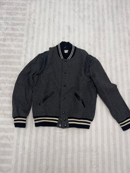 Saint Laurent Gray Baseball Jacket