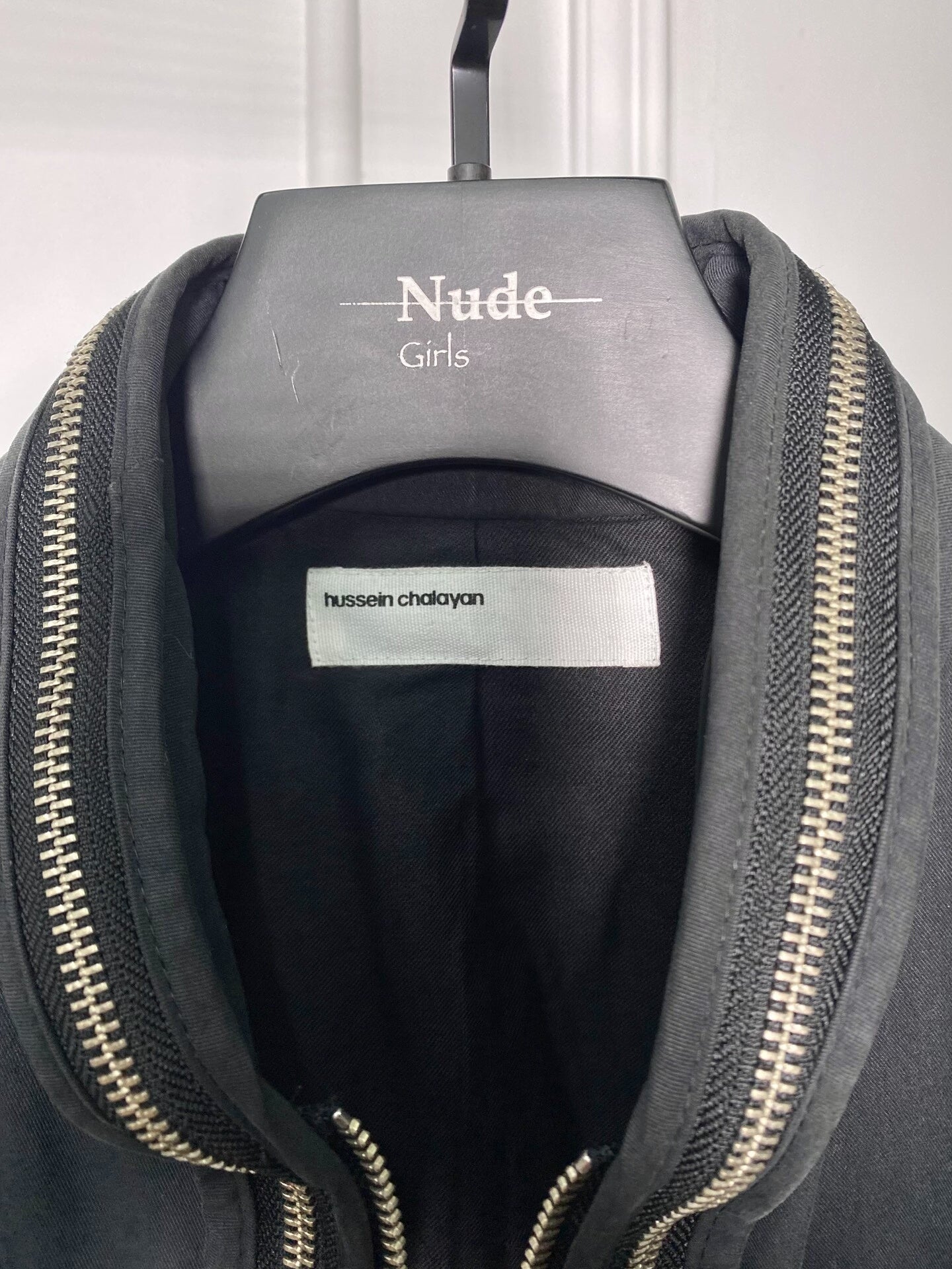 chic gray bomber jacket by hussein chalayan