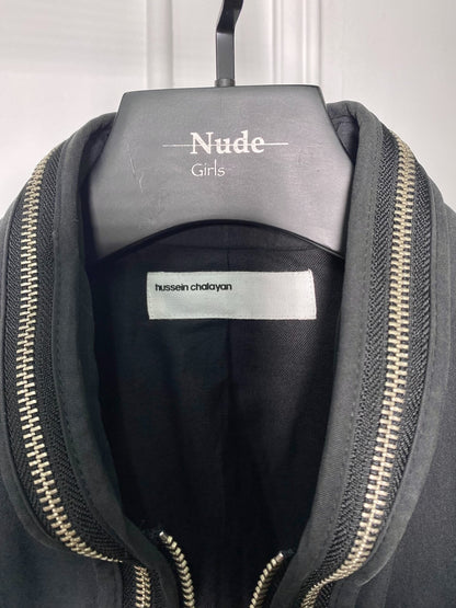 chic gray bomber jacket by hussein chalayan