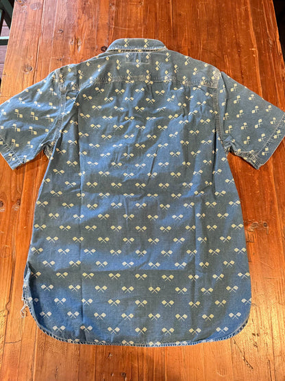 RRL Indigo Vintage Flag Print Shirt