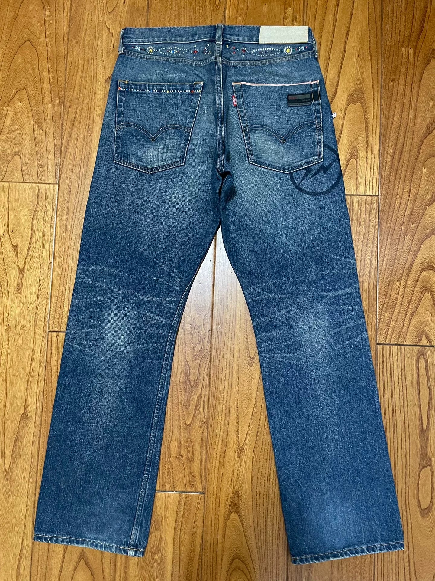 levis fenom disco distressed denim pants