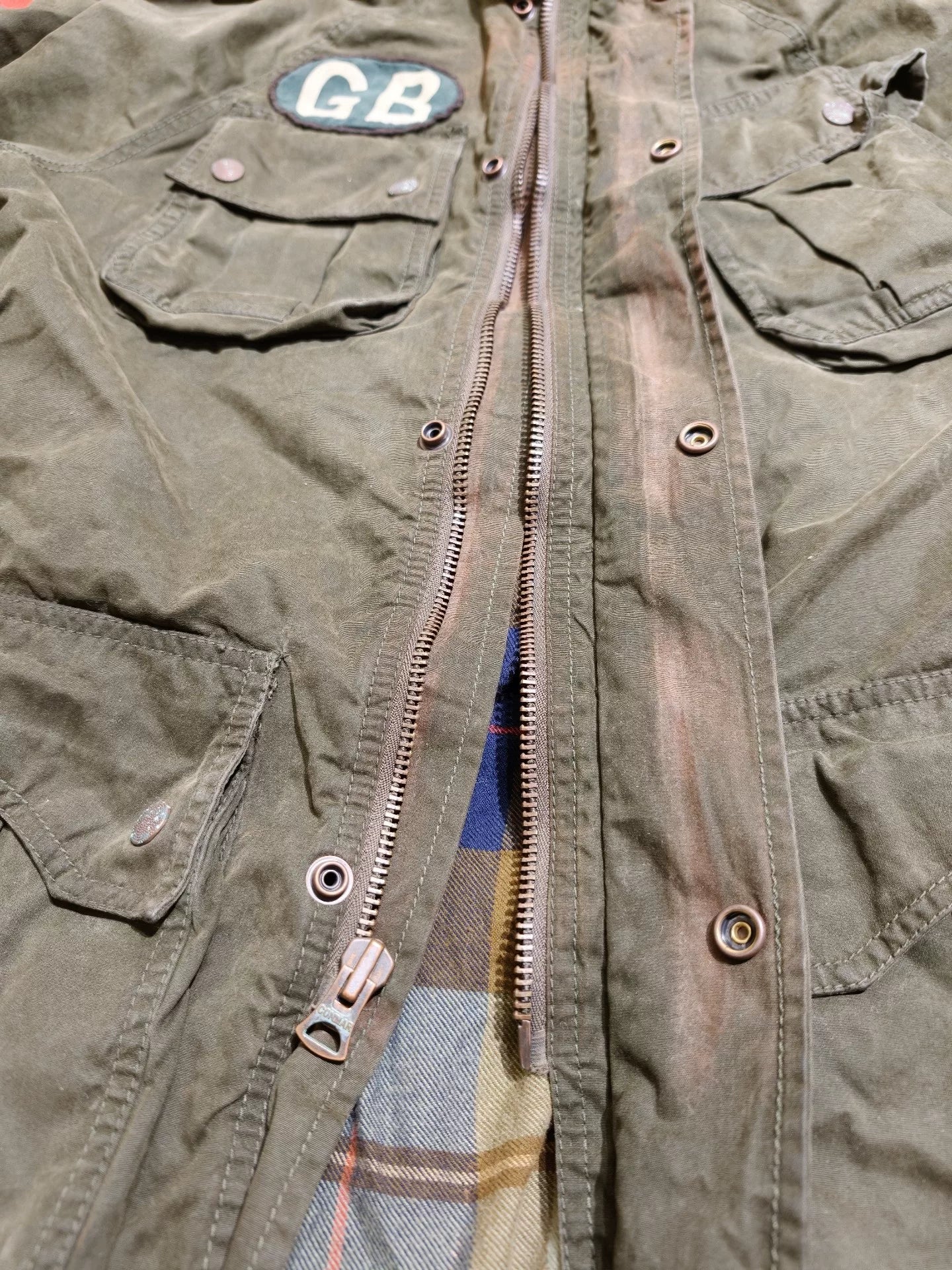 RRL Berkshire Camo Oilcloth Jacket