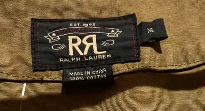 vintage double rl khaki canvas hunting vest