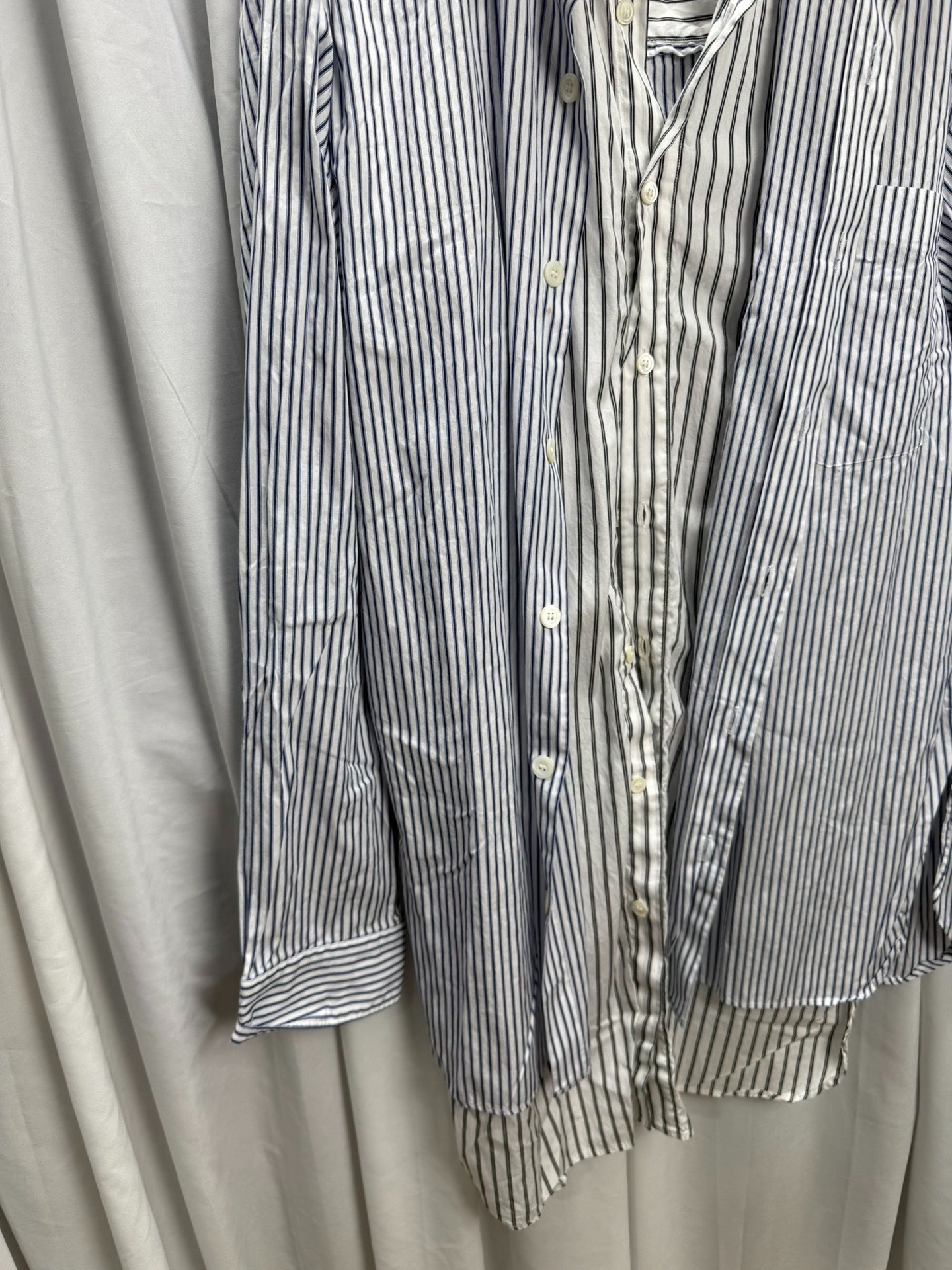 Dries Van Noten Double-Layer Striped Loose Shirt