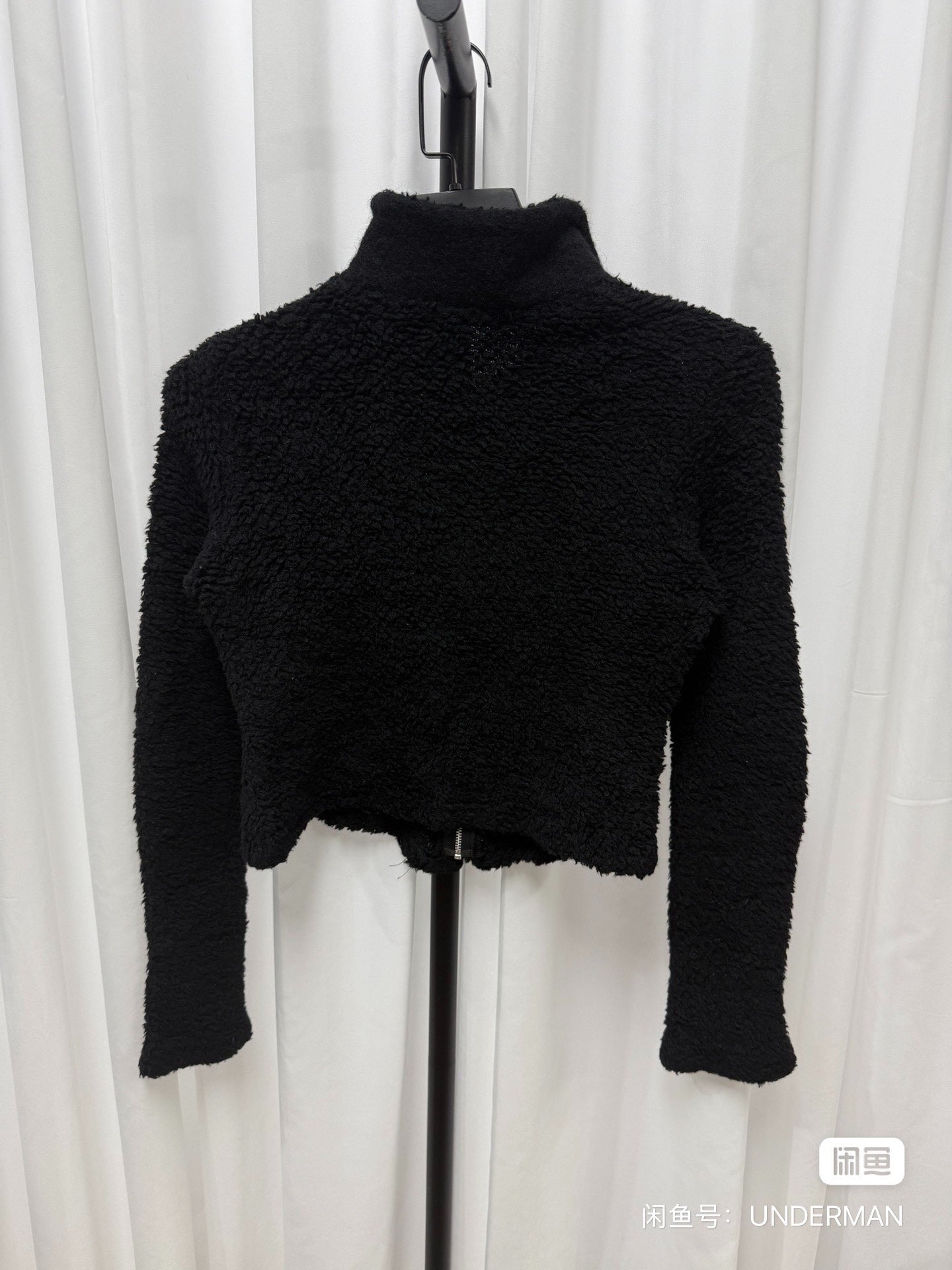 Yohji Yamamoto Y's Black Cropped Zip Jacket