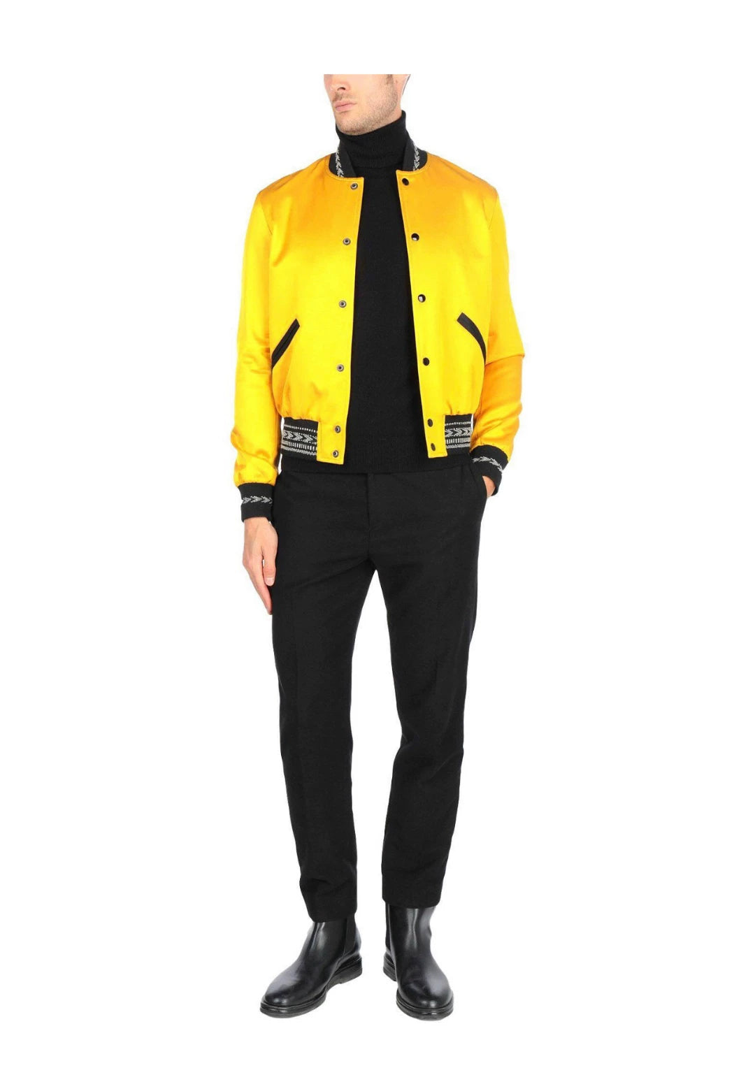 saint laurent gold bomber jacket