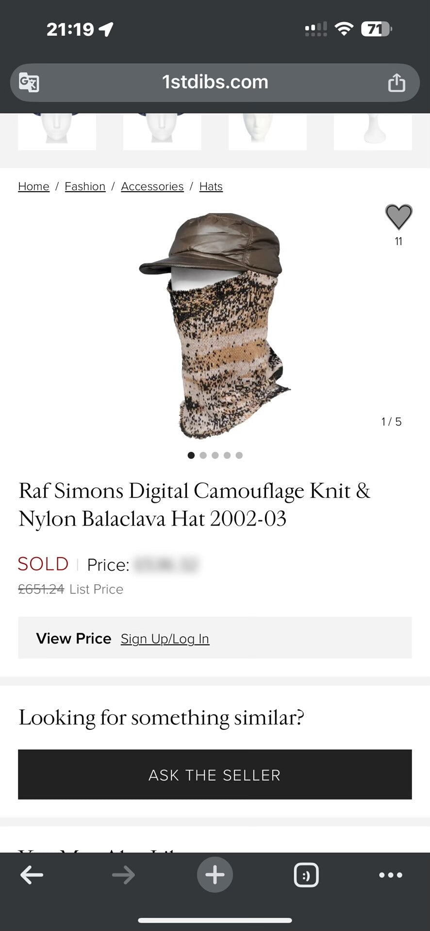 digital camouflage knit balaclava hat