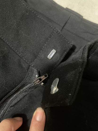 raf simons ss21 patchwork flared denim pants