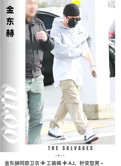 balenciaga gray reverse logo hoodie