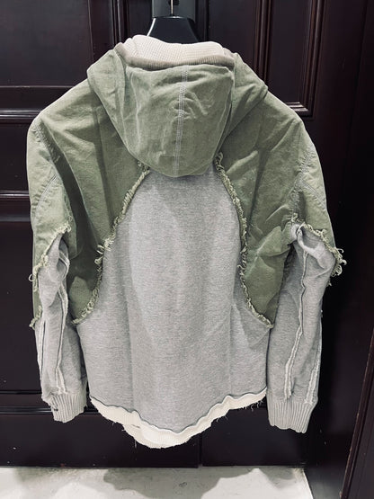 Greg Lauren Green Military-Style Hoodie