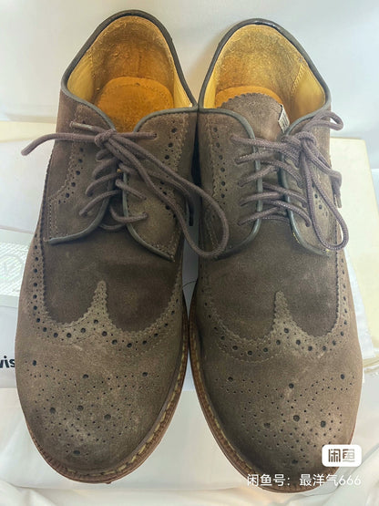 visvim brown brogue leather shoes