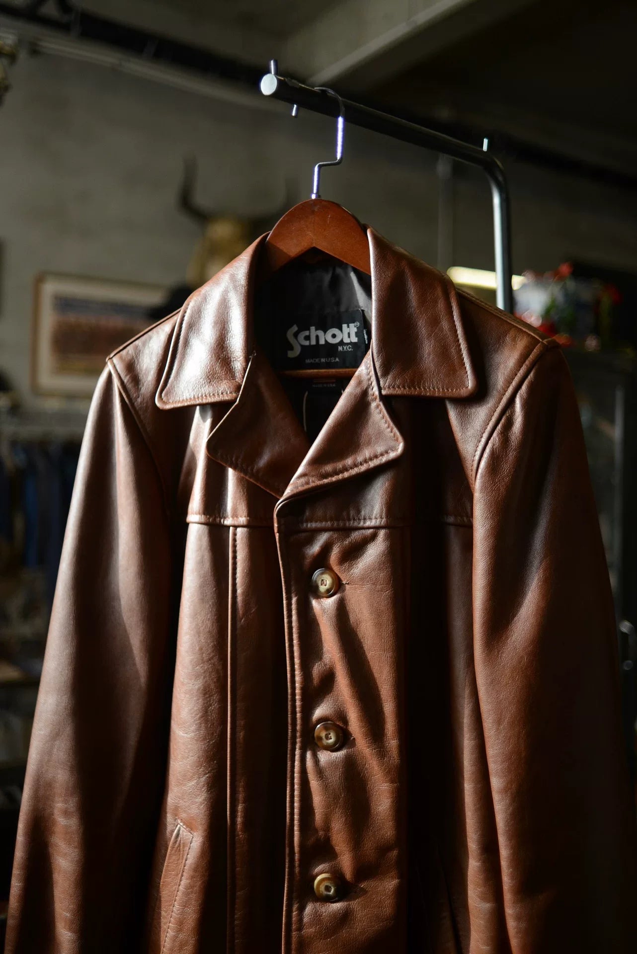 Schott 807 Carcoat American-Made Cowhide XS
