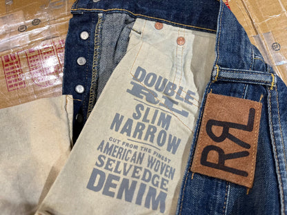 RRL Distressed Patched Vintage Jeans