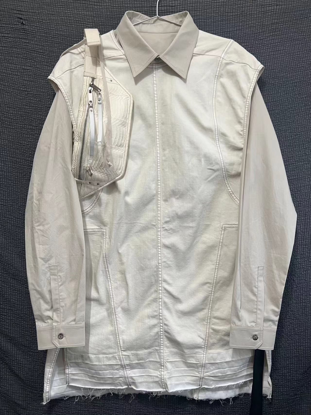 rick owens  texture frayed vest