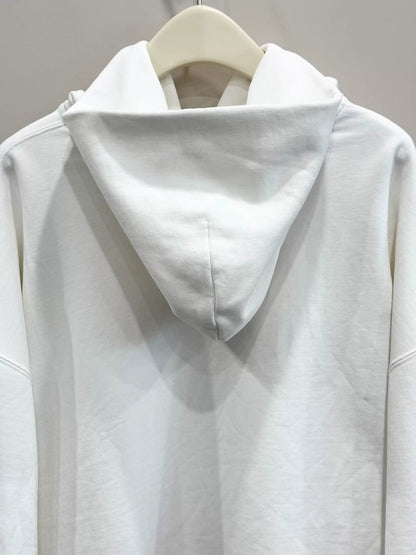 balenciaga logo zip-up hoodie in size m