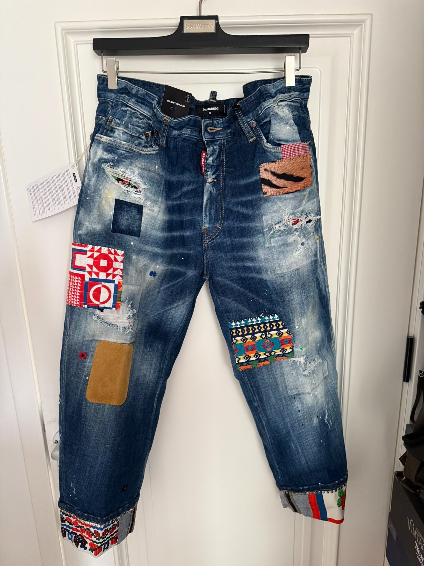 dsquared2 big brother distressed denim pants