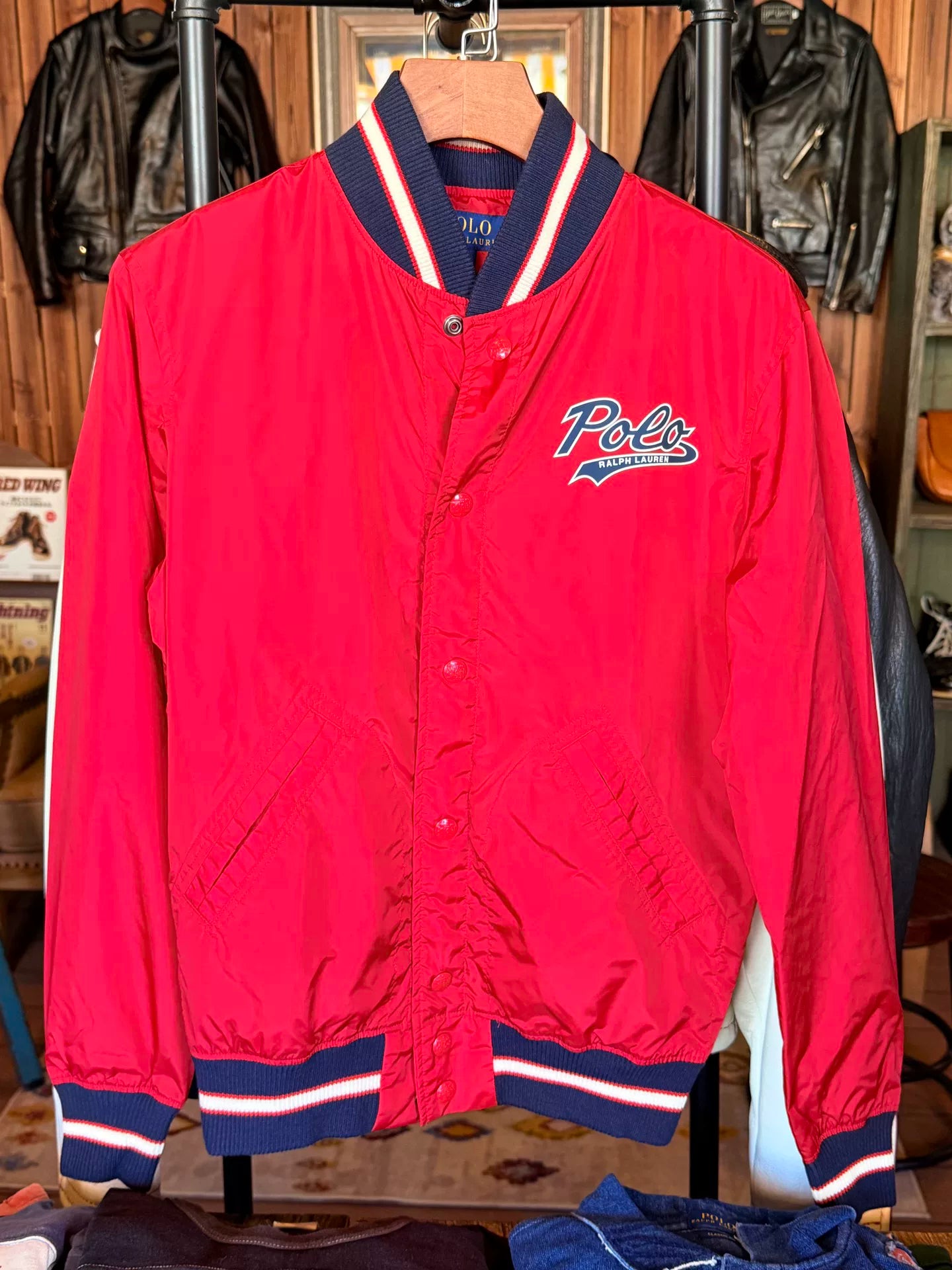Polo Ralph Lauren Red Baseball Jacket XS
