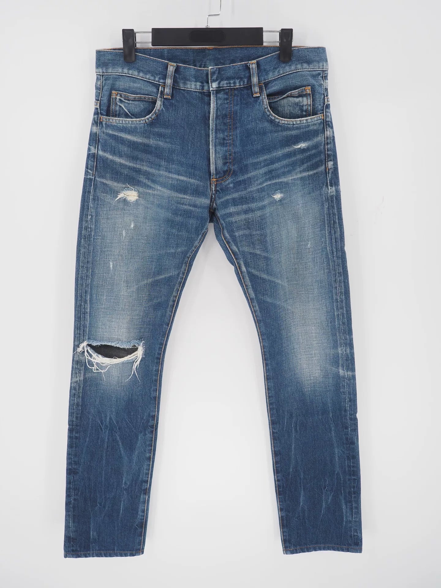 2012 Blue Knee-Slit Denim Pants W31