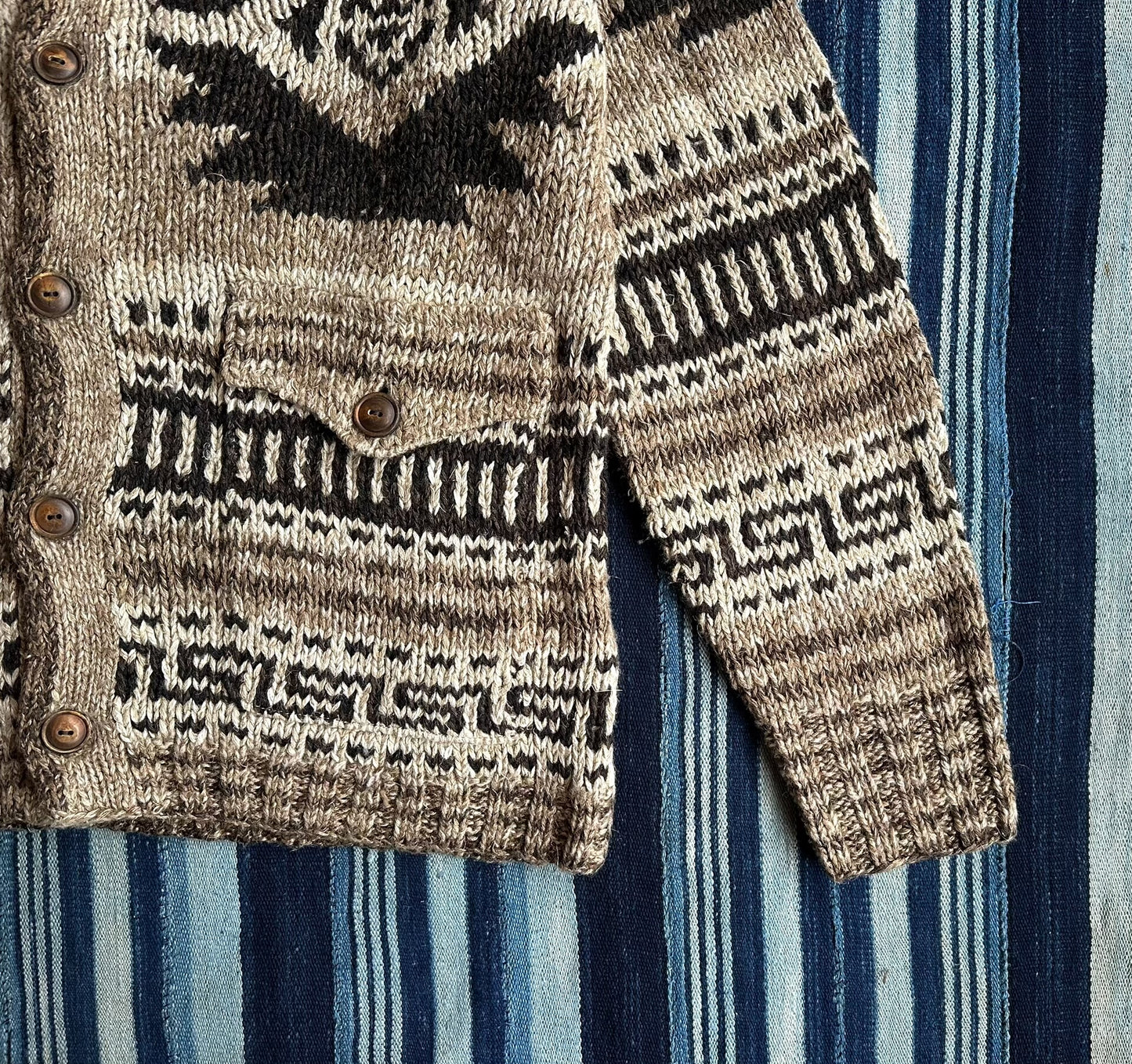 RRL Hand-Knit Linen-Blend Cardigan