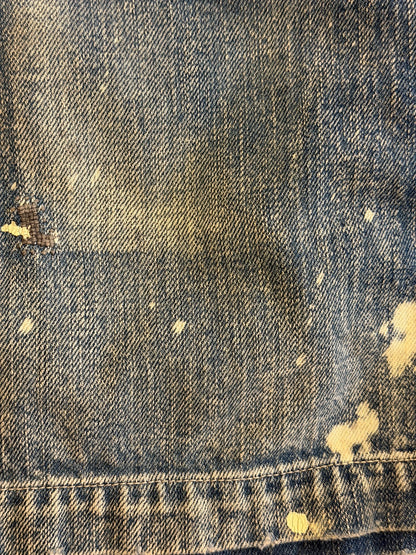 KAPITAL Washed BORO Splatter Drawstring Denim Shorts