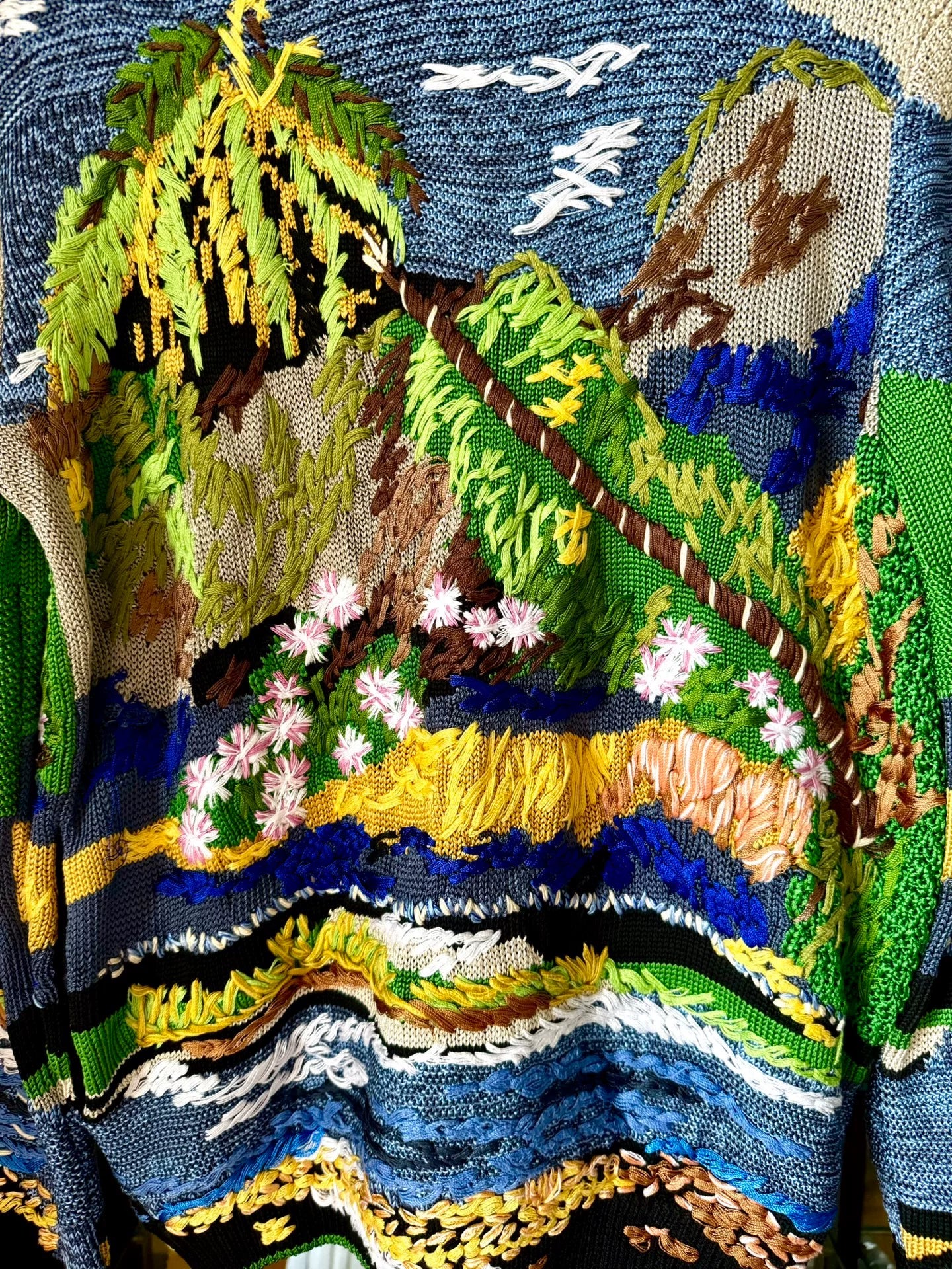 saint laurent embroidered knit jacket