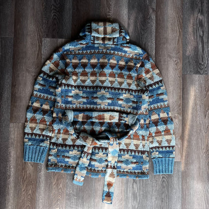 RRL Indian Totem Shawl Collar Sweater