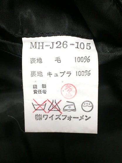 Yohji Yamamoto Y's Men Black Wool Coat