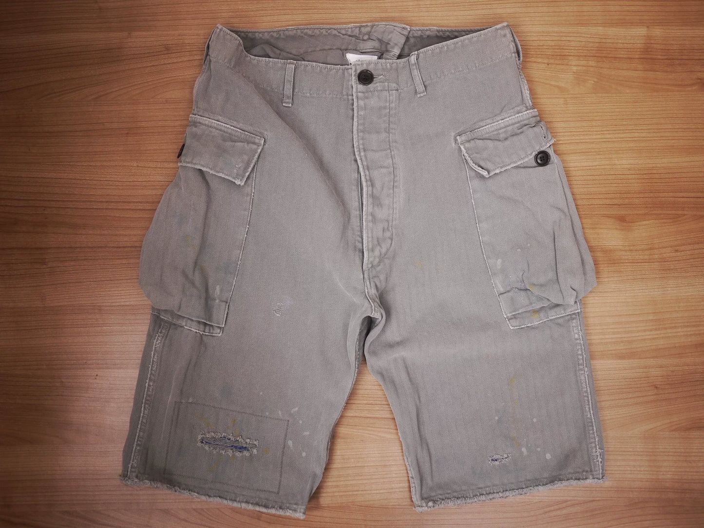 visvim veterans crash shorts in grey