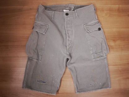visvim veterans crash shorts in grey