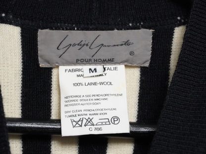 Yohji Yamamoto 1990SS Double Collar Striped Sweater