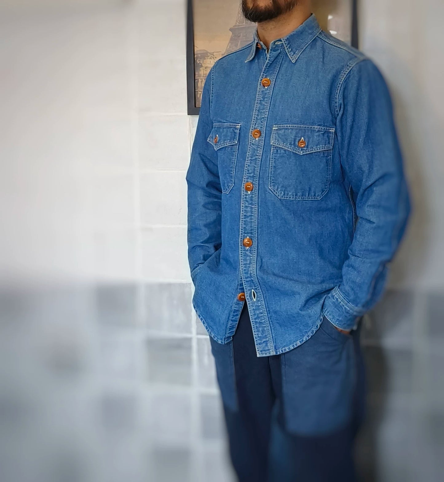 Freewheelers Blue Denim Shirt Limited Edition