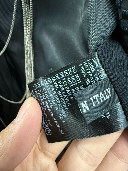 elegant black embroidered tailcoat jacket