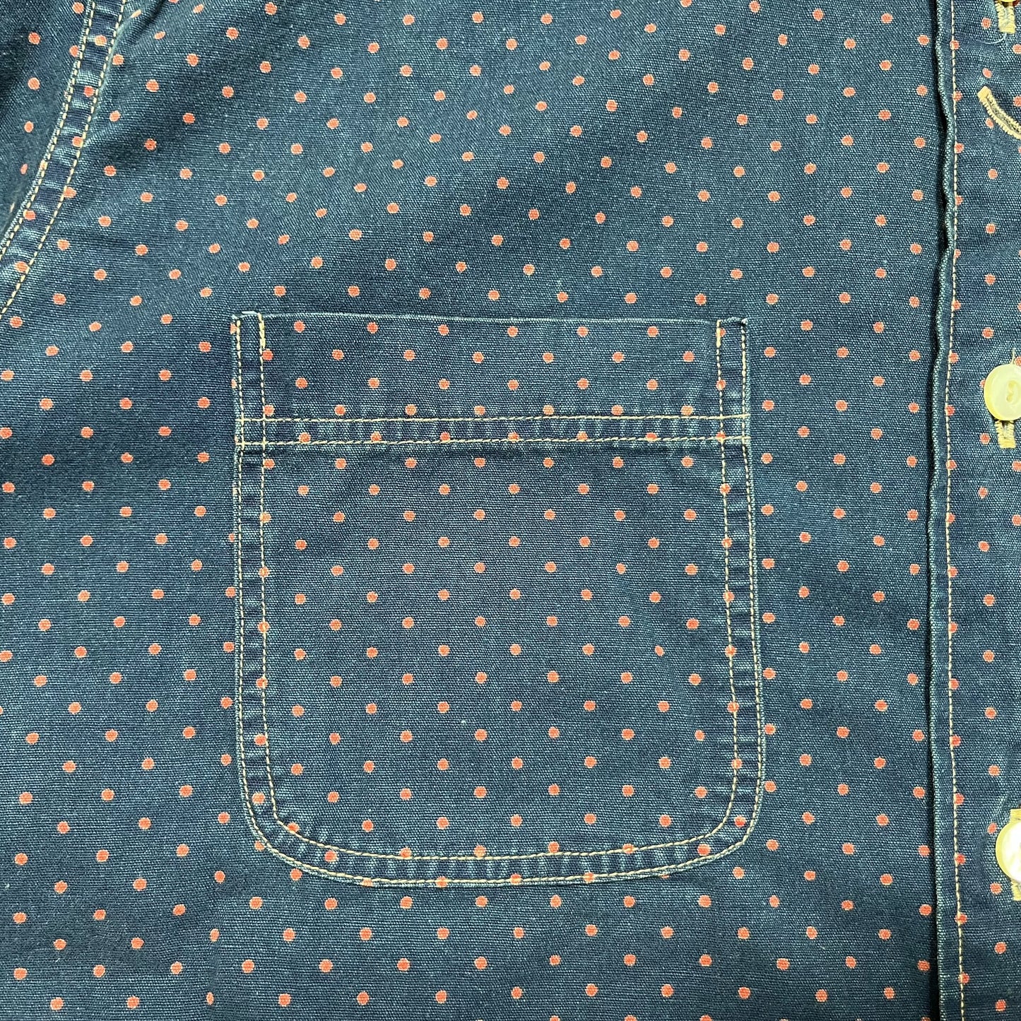 RRL Indigo Polka Dot Work Shirt