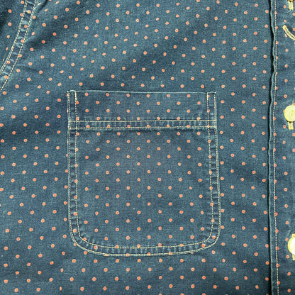 RRL Indigo Polka Dot Work Shirt