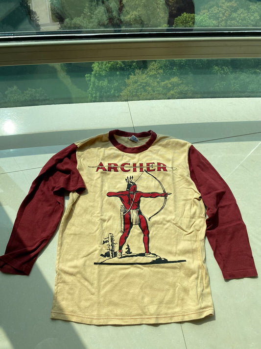 vintage archer graphic long sleeve shirt