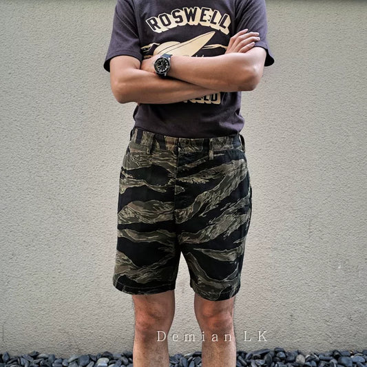 Freewheelers Tiger Camouflage Cargo Shorts