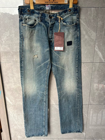 Light Blue Distressed Denim Jeans