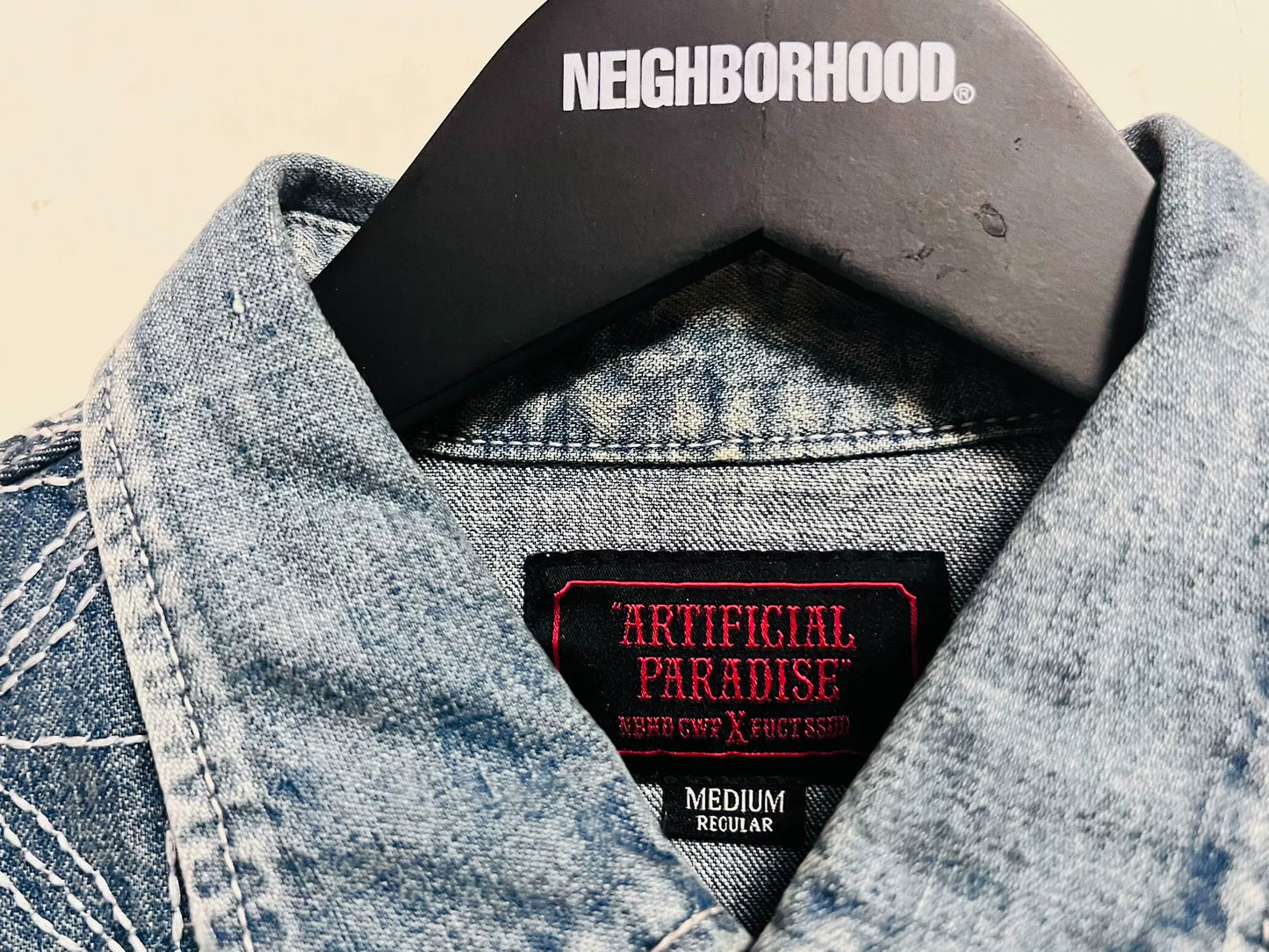 denim shirt with embroidered details