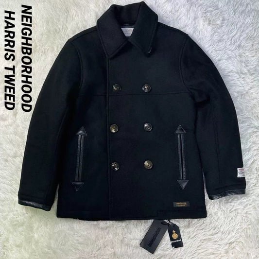 neighborhood harris tweed wool coat size s