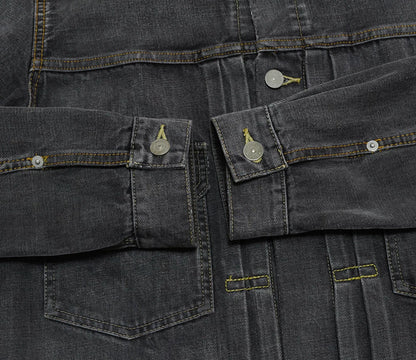 visvim 101 black oversized denim jacket