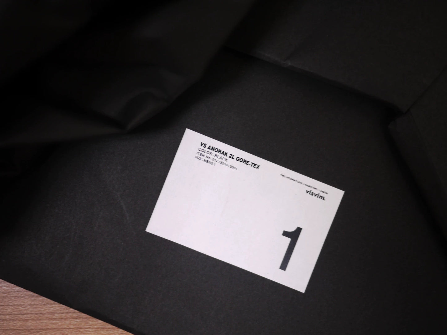 visvim black anorax 2l goretex jacket
