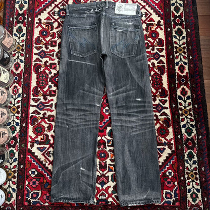 neighborhood nbhd faded denim pants mid size
