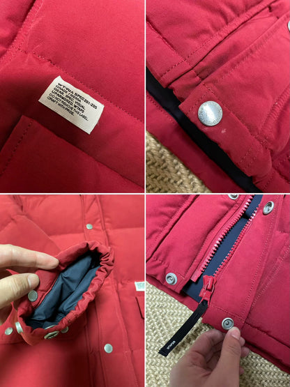WTAPS Red Down Jacket with Removable Hood