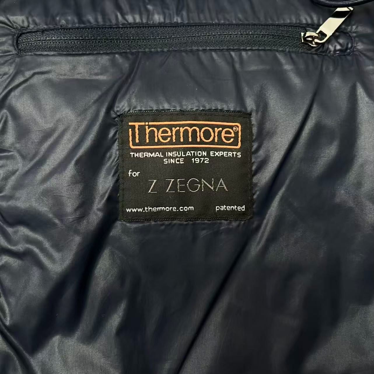 ermenegildo zegna navy cotton jacket with pockets